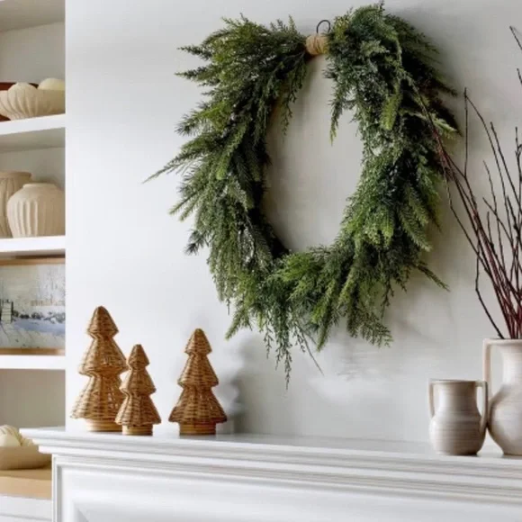 Rattan Basket Weave Christmas Trees (Set of 3) - Threshold™ Studio McGee - Picture 2 of 5